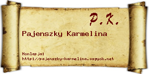 Pajenszky Karmelina névjegykártya